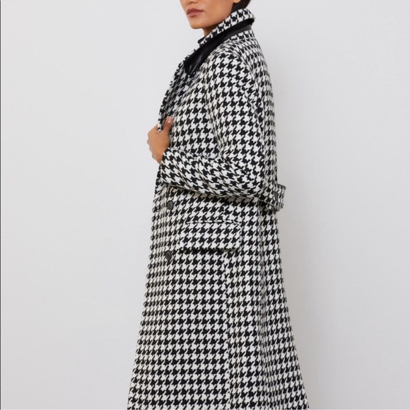 BCBGMaxazria HOUNDSTOOTH WOOL COAT - Size Small - NEW WITH TAGS - Picture 4 of 14